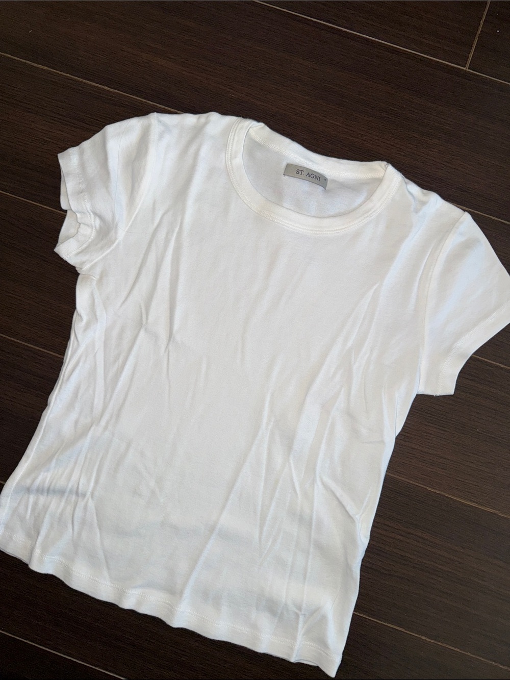 St. Agni White Short-Sleeve Baby Crewneck Tee, X-Small - Picture 8 of 9